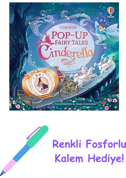 Pop Up Cinderella + Fosforlu Kalem Hediye