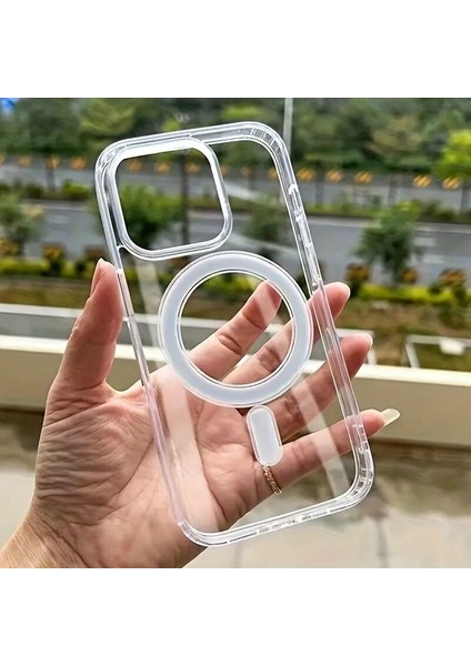 Apple iPhone 16 Pro Uyumlu Kılıf Zebana Sararmaz Clearmag Kılıf (M-Safe Uyumlu) Şeffaf modelleri
