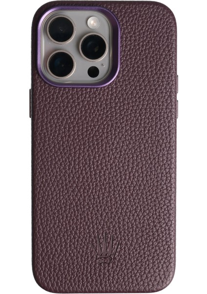 Armorcase Iphone 15 Pro Max Mor Kılıf Magsafe Özellikli Deri Kılıf