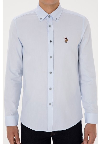 Erkek Açık Mavi Gömlek Basic 50307659-VR003