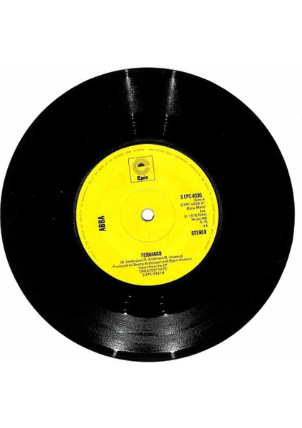 Abba - Fernando Hey Hey Helen (Ingiltere Baskı) Plak (109.5) PLK19718