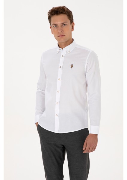 Erkek Beyaz Gömlek Basic 50307659-VR013
