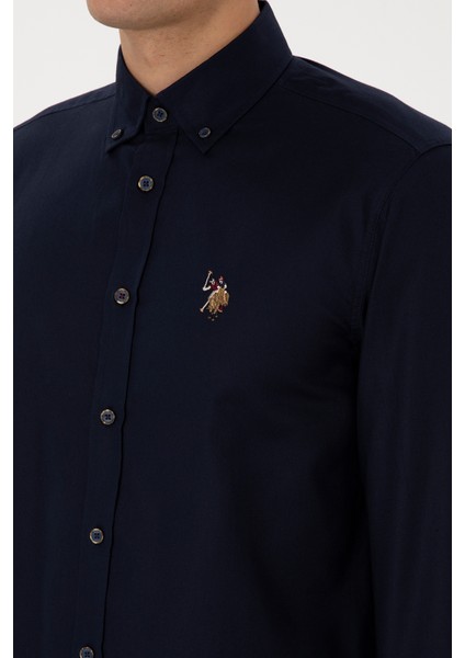 Erkek Lacivert Gömlek Basic 50307659-VR033