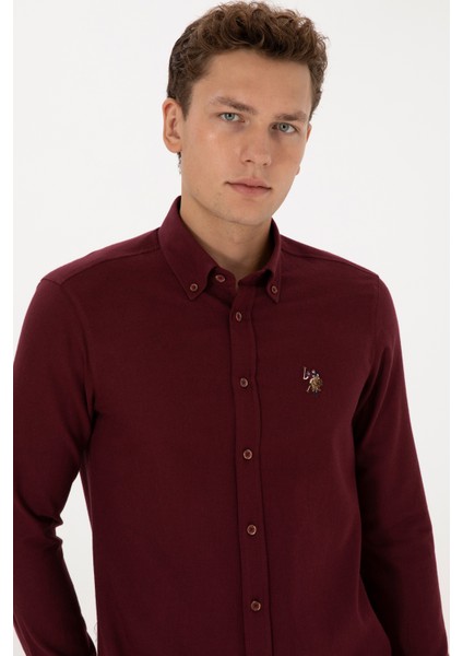 Erkek Bordo Gömlek Basic 50307686-VR014 fiyatları