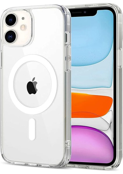 Apple iPhone 12 Uyumlu Kılıf Zebana Sararmaz Clearmag Kılıf (M-Safe Uyumlu) Şeffaf fiyatları