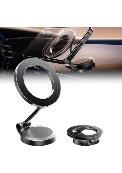 G118 Ile Uyumlu Süper Mıknatıslı 360 Derece Dönebilen Içerisindeki Metal Aparatlarla Tüm Cep Telefonlarına Uyumlu Araç Telefon Tutucusu Masaüstü Telefon Tutucusu Araç Tutucu A+Kalite