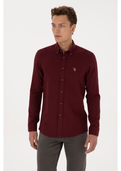 Erkek Bordo Gömlek Basic 50307686-VR014 modelleri
