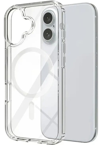 Apple iPhone 16 Uyumlu Kılıf Zebana Sararmaz Clearmag Kılıf (M-Safe Uyumlu) Şeffaf fiyatları