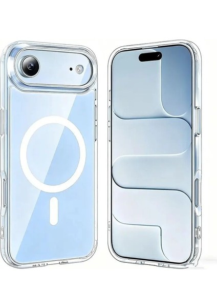 Apple iPhone 17 Air Uyumlu Kılıf Zebana Sararmaz Clearmag Kılıf (M-Safe Uyumlu) Şeffaf fiyatları