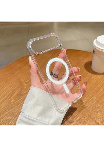 Apple iPhone 17 Air Uyumlu Kılıf Zebana Sararmaz Clearmag Kılıf (M-Safe Uyumlu) Şeffaf modelleri