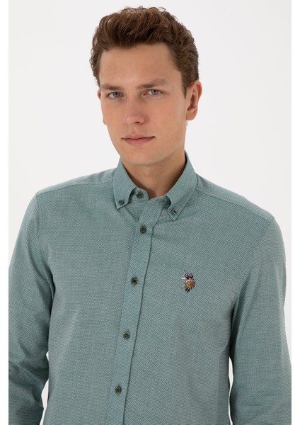 Erkek Koyu Yeşil Gömlek Basic 50307677-VR079 fiyatları