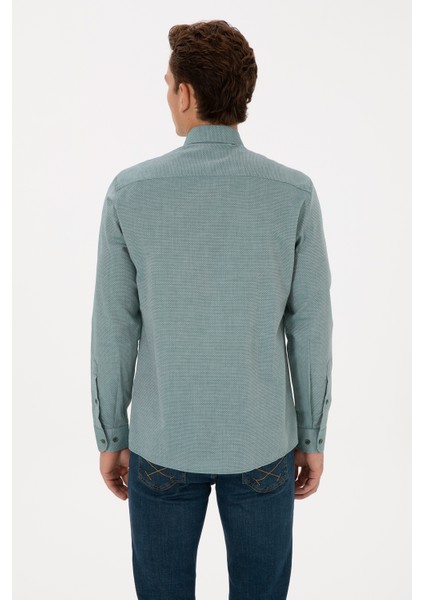 Erkek Koyu Yeşil Gömlek Basic 50307677-VR079 indirimleri