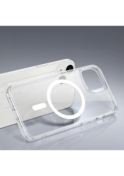 Apple iPhone 13 Uyumlu Kılıf Zebana Sararmaz Clearmag Kılıf (M-Safe Uyumlu) Şeffaf modelleri