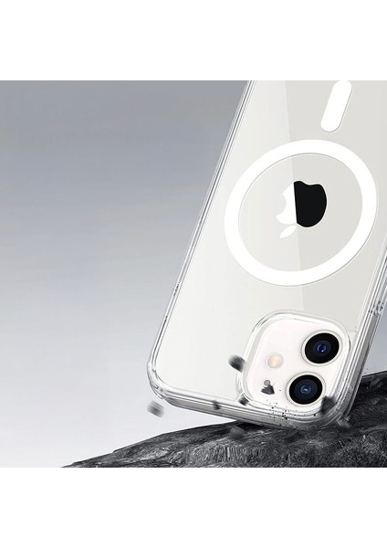 Apple iPhone 11 Uyumlu Kılıf Zebana Sararmaz Clearmag Kılıf (M-Safe Uyumlu) Şeffaf modelleri