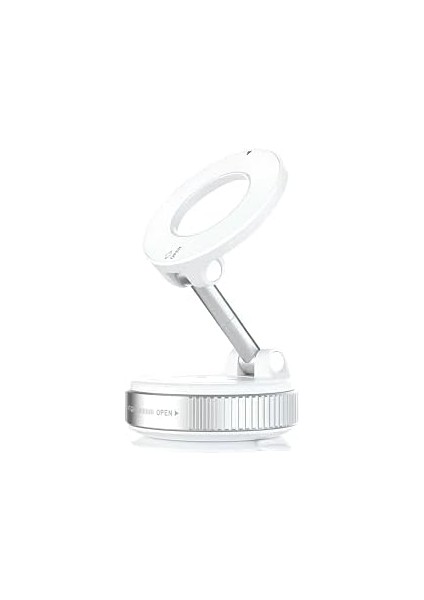 Araç Içi ve Masaüstü 360 Derece Dönebilen Vakum Özellikli Magnetik Telefon Tutucu Beyaz (Beyaz) modelleri