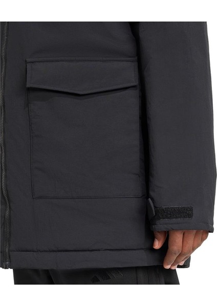 Erkek Siyah Mont Paverıc Fur Par JM3919