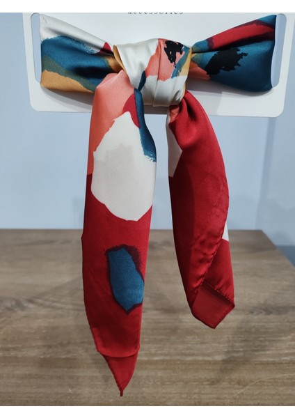 Beray 70*70 cm Desenli Saten Fular Kırmızı Desenli modelleri
