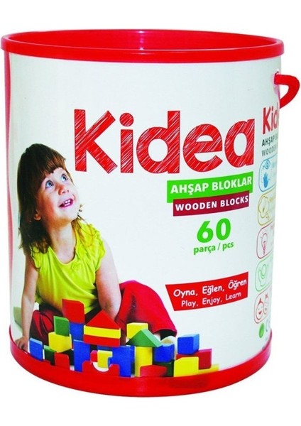 KID-1002 Chiva, 60 Parça Ahşap Bloklar