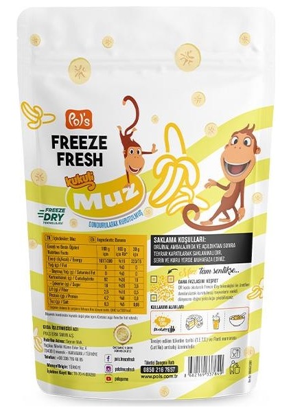 Pol’s Freeze Fresh Kukuli Muz 20 gr fiyatları