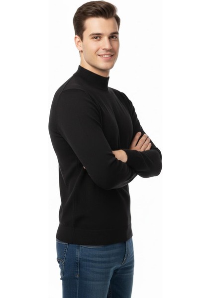 Erkek Yarım Balıkçı Kazak Çelik Örgü Regular Kalıp 4241B BGL-ST04854 modelleri