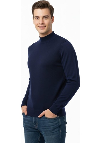 Erkek Yarım Balıkçı Kazak Çelik Örgü Regular Kalıp 4241B BGL-ST04854