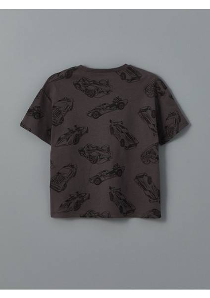 Yeni Sezon Bisiklet Yaka Hot Wheels Baskılı Erkek Çocuk Tişört indirimleri