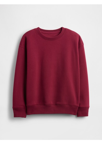 Erkek Çocuk Kırmızı Vintagesoft Relaxed Bisiklet Yaka Sweatshirt fiyatları