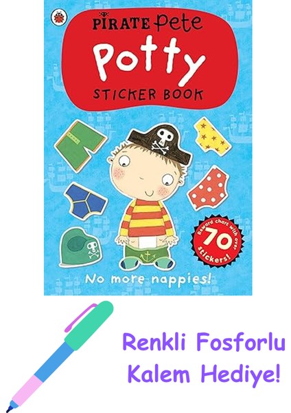 Pirate Pete's Potty Sticker Activity Book + Fosforlu Kalem Hediye