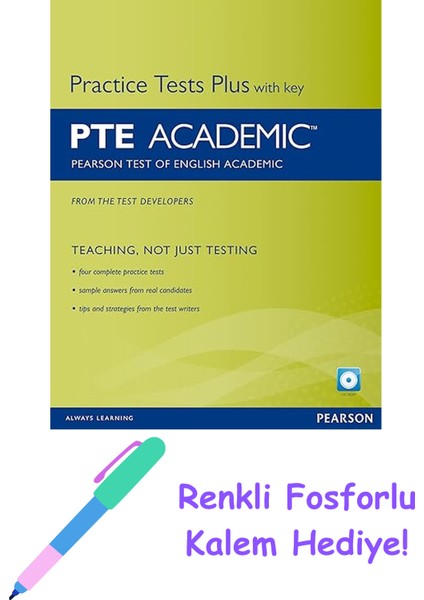 Pearson Test Plus With Key Pte Academic: Pearson Test Of English Academic + Fosforlu Kalem Hediye