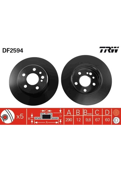 FREN DISKI ARKA MERCEDES S-CLASS W140 1991-1998 A1404230612
