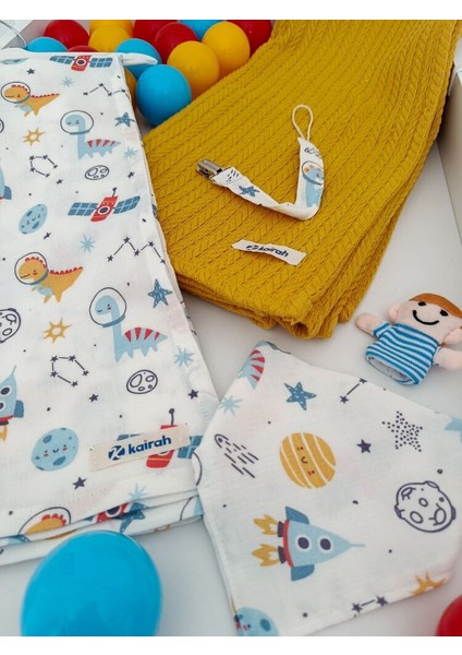Astronot Dinazor Desenli Müslin Battaniye Seti fırsatları