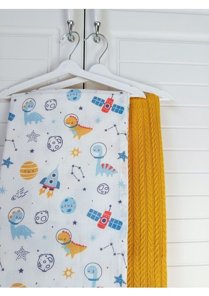 Astronot Dinazor Desenli Müslin Battaniye Seti indirimleri