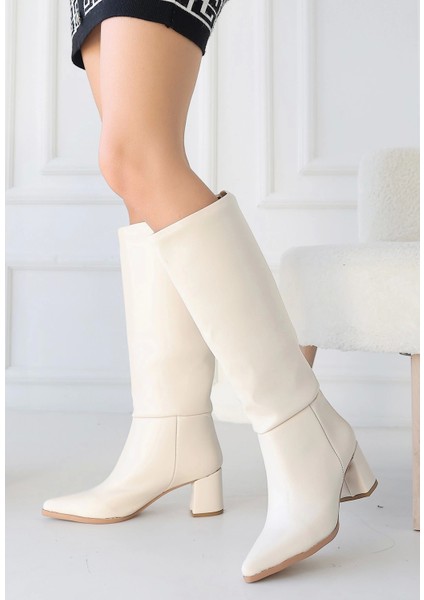 Roksa Ten Cilt Topuklu Çizme fiyatları