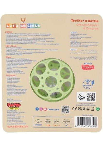 30800 Let's Be Child - Ufo Diş Kaşıyıcı & Çıngırak +0 Ay fiyatları