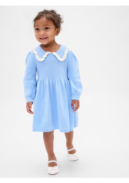 Kız Bebek Mavi Cashsoft Elbise