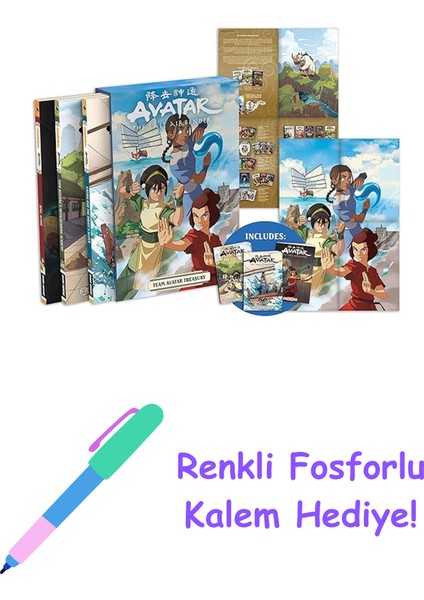 Avatar: The Last Airbender--Team Avatar Treasury Boxed Set (Graphic Novels) + Fosforlu Kalem Hediye