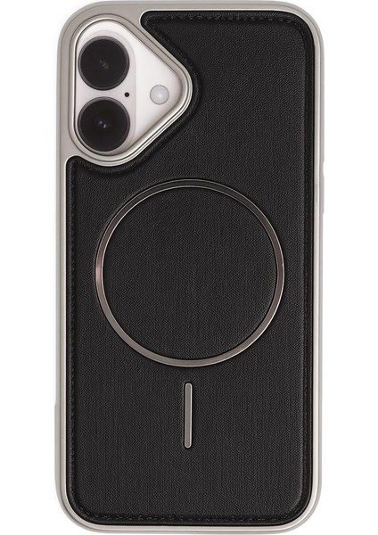 Neomag Case Iphone 17 Siyah Manyetik Özellikli Deri Kılıf