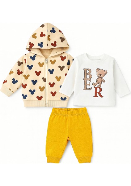 Bear Hırkalı Erkek Bebek Eşofman Takım