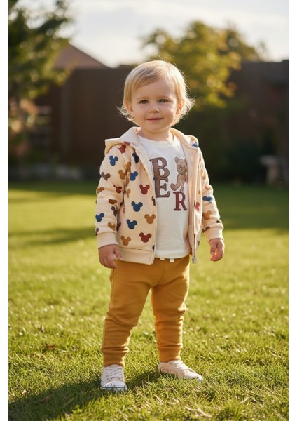 Bear Hırkalı Erkek Bebek Eşofman Takım fırsatları