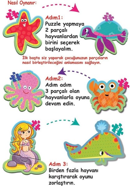 1710 Baby Puzzle Benim Ilk Puzzlem Deniz Canlıları modelleri