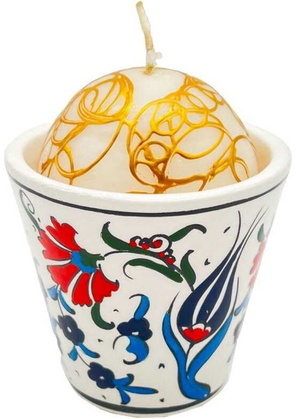 Porselen Mumluk ve Mum (El Boyama) AOB2910