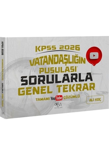 Cba Yayınları 2026 Kpss Vatandaşlık Vatandaşlığın Pusulası Sorularla Genel Tekrar - Ali Koç Cba Yayınları