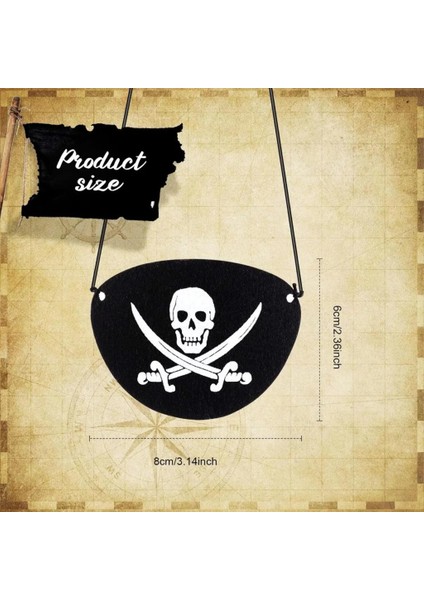 Vinlenessiworld Deri Korsan Göz Bandı Göz Maskesi Lastikli fırsatları