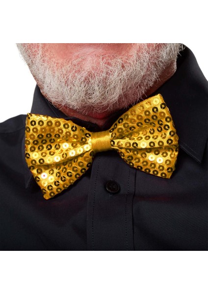 Gece Işıltısı Altın Payetli Pullu Papyon 7x2 cm fiyatları