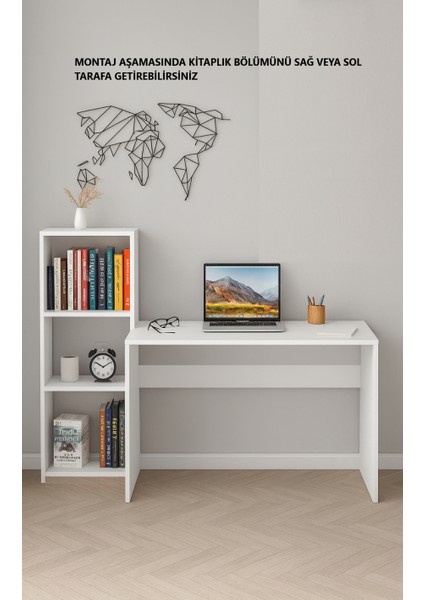 Modestik Kitaplıklı Çalışma Masası Beyaz fiyatları