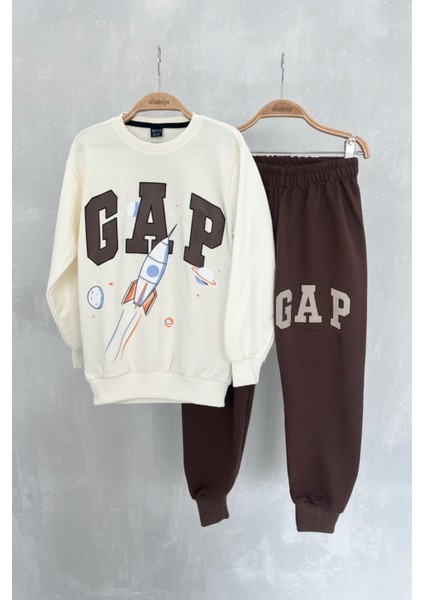 Uzay Temalı Baskılı Çocuk Eşofman Takımı