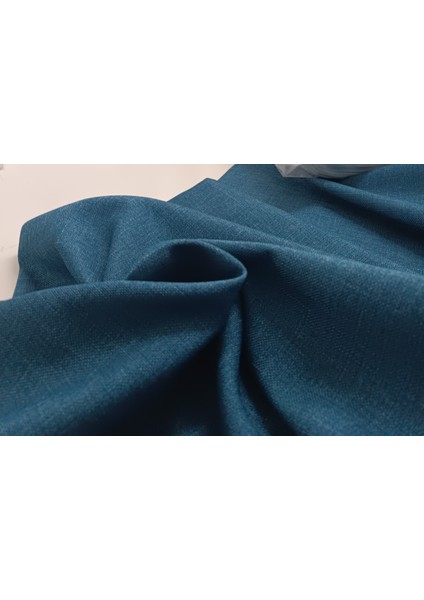 Mavi Hasır Keten Fon Perde - Pilesiz Dikim - MV5233 indirimleri