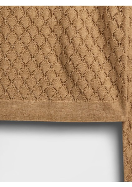 Kadın Kahverengi Pointelle Kazak modelleri