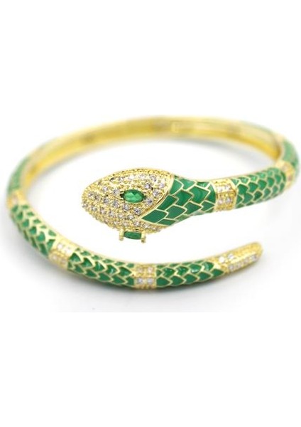 Zirkon Yılan Bilezik - Yeşil fiyatları