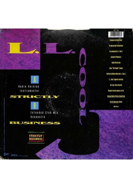Ll Cool J - Strictly Business (Vinyl, Uk, 1991) (109.5) PLK17358 fiyatları